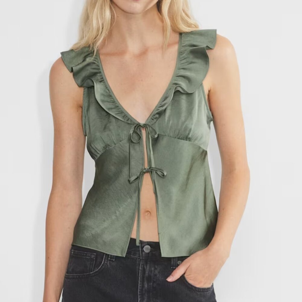 Aritzia Tonka Satin Blouse